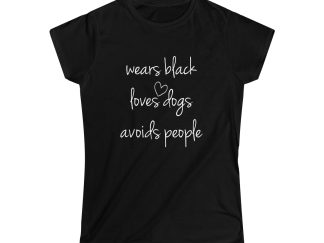 Wears Black Loves Dogs Women's Softstyle Tee