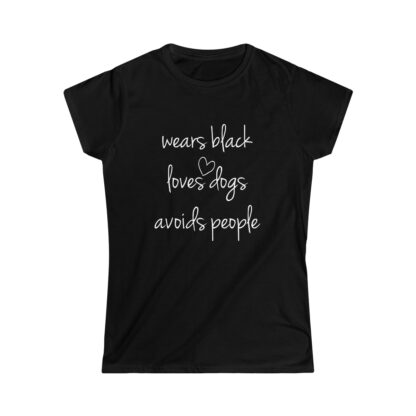 Wears Black Loves Dogs Women's Softstyle Tee